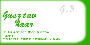 gusztav maar business card