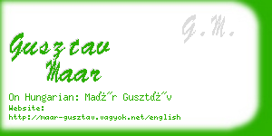 gusztav maar business card